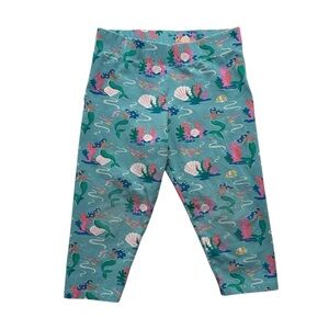 Mini Boden Mermaid Ocean Cropped Cropped Leggings Girls 9-10Y 9 10 Kids
